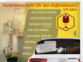 Heckscheiben Klebeschriften