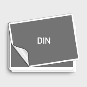 Aufkleber in DIN Formaten Aufkleber nach Anwendungsgebieten und Eigenschaften - Aufkleber mit besonderen Eigenschaften - Aufkleber Varianten - Aufkleber in DIN Formaten