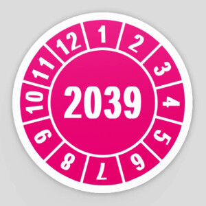 Pr&uuml;fplakette Jahrespr&uuml;fplakette 2039