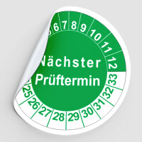 Mehrjahresprüfplakette grün