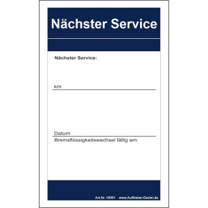 N&auml;chster Service