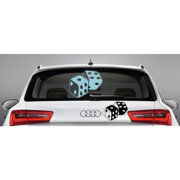 Autoaufkleber "Würfel" für Autos, Lack und Heckscheibe