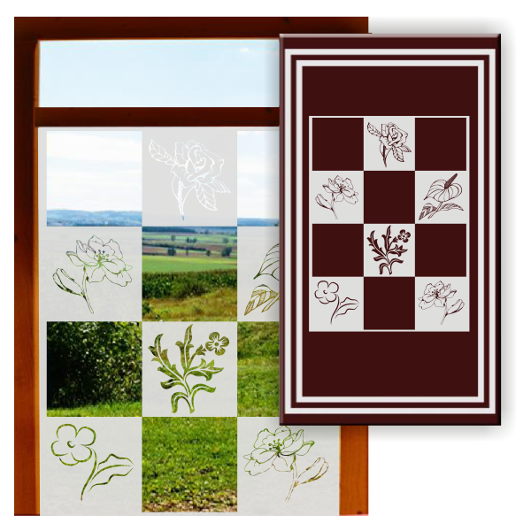 Fenstersticker Blumen
