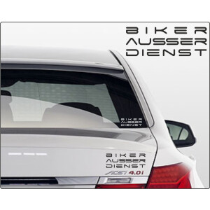 Aufkleber Biker au&szlig;er Dienst