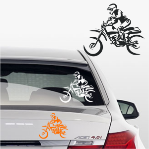 motocross Aufkleber f&uuml;rs Auto