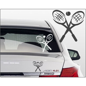 Autoaufkleber  Tennisschl&auml;ger