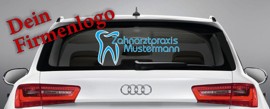 Logo auf der Heckscheiben als Aufkleber