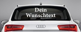 Textaufkleber für die Heckscheibe