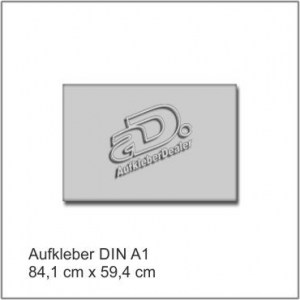 Aufkleber silber DIN A 1 (84,1 cm x 59,4 cm)