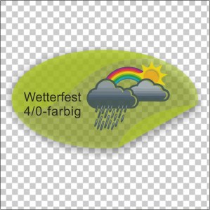 Outdoor Aufkleber Wetterfest Uv Bestandig Druck 4 0 Farbig Haftfolie Transparent