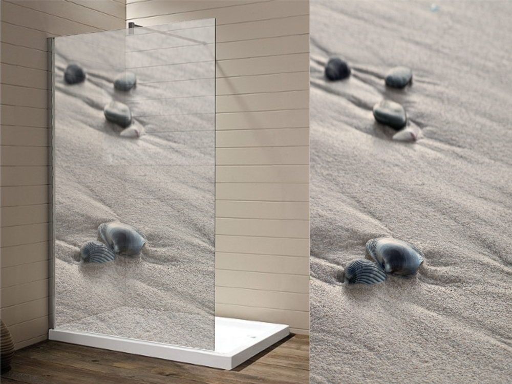 Duschkabine, die passende Glas folie