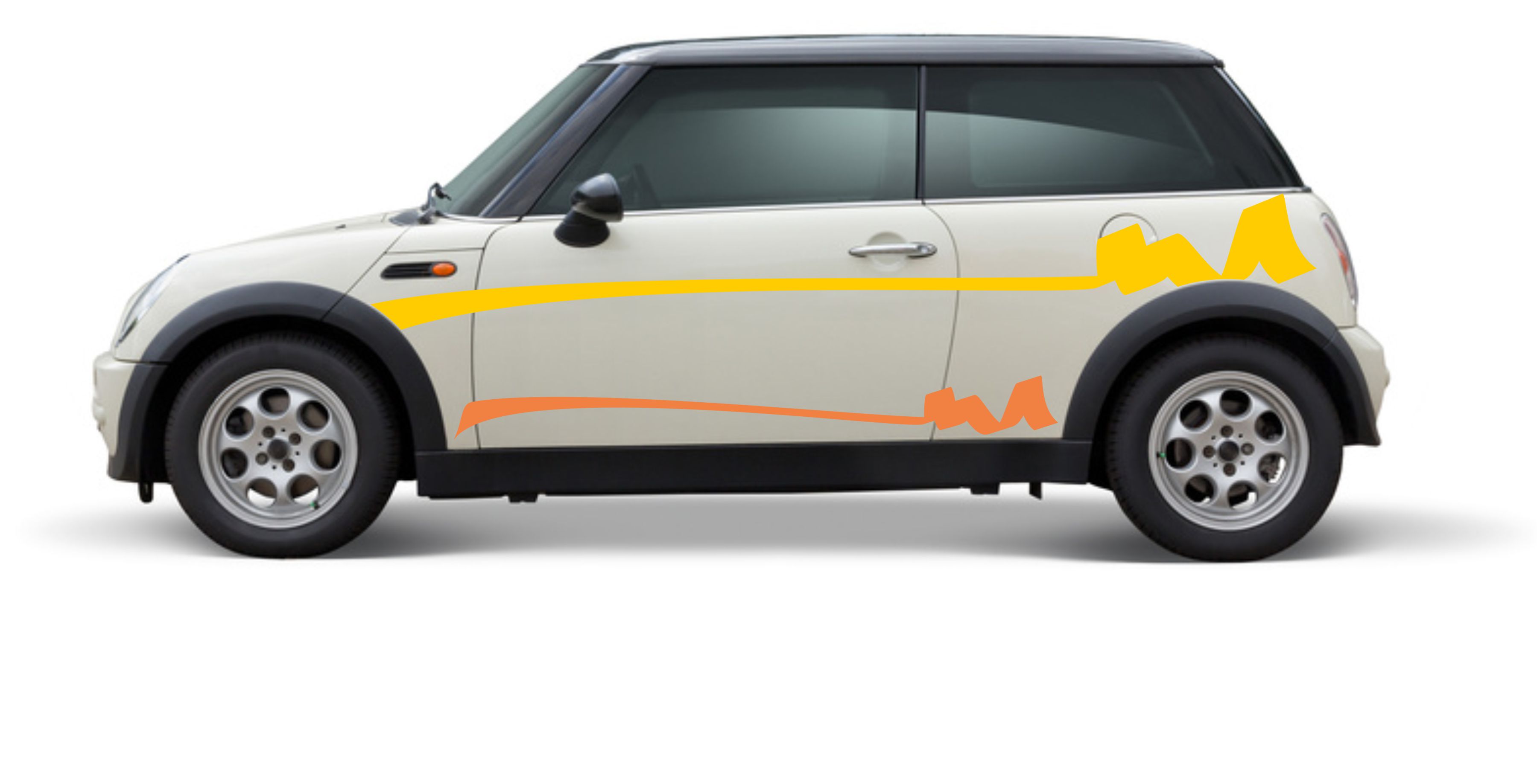 FRCOLOR Aufziehschlüssel Autoaufkleber - Gelber EVA Schwamm Sticker 18 Cm