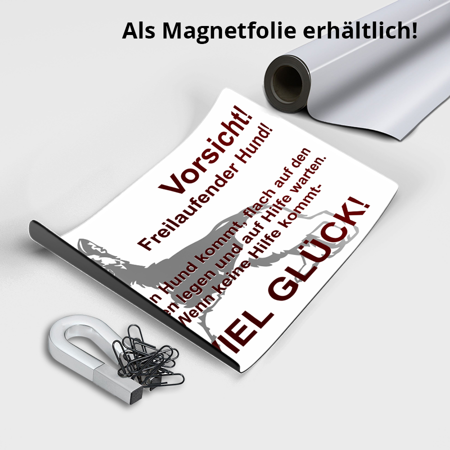 Schäferhunde Schild Vorsicht freilaufende Hunde!