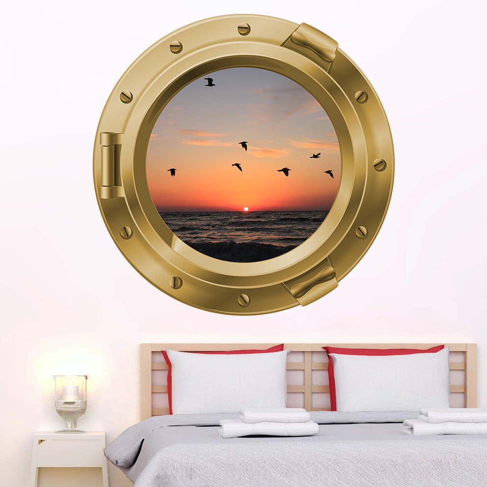 Artikelnummer: AI-5267 Name: Wandtattoo Bullauge - Sonnenuntergang SKU: AI-5267 Name: Wandtattoo Bullauge - Sonnenuntergang