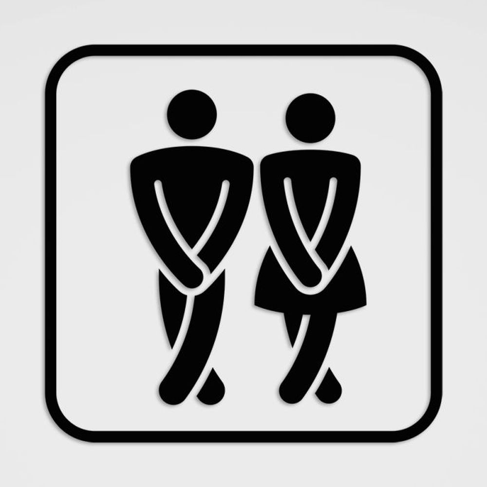Türaufkleber,Beschriftung,WC-Symbol,Mann & Frau Dekoaufkleber Richtungspfeil 