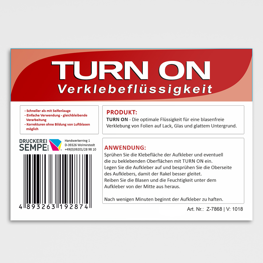 TURN ON - Die perfekte Verklebeflüssigkeit für PVC