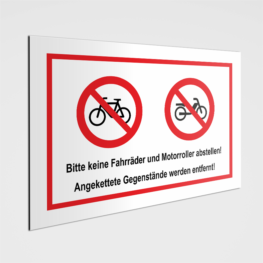 fahrräder anlehnen verboten am zaun für schäden