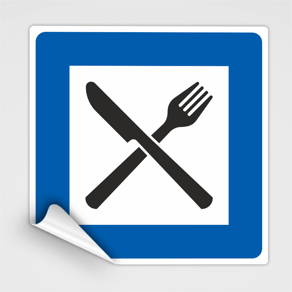 Restaurant, Piktogramm Messer und Gabel Schild und