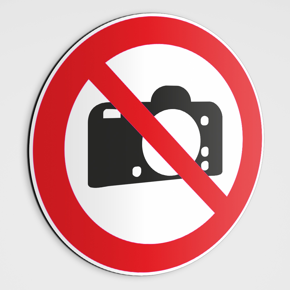 Verboten! Fotografieren verboten! Schild,