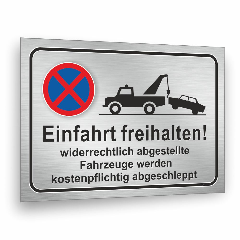 Schild vor Einfahrt bitte im Büro melden - PrintEngel