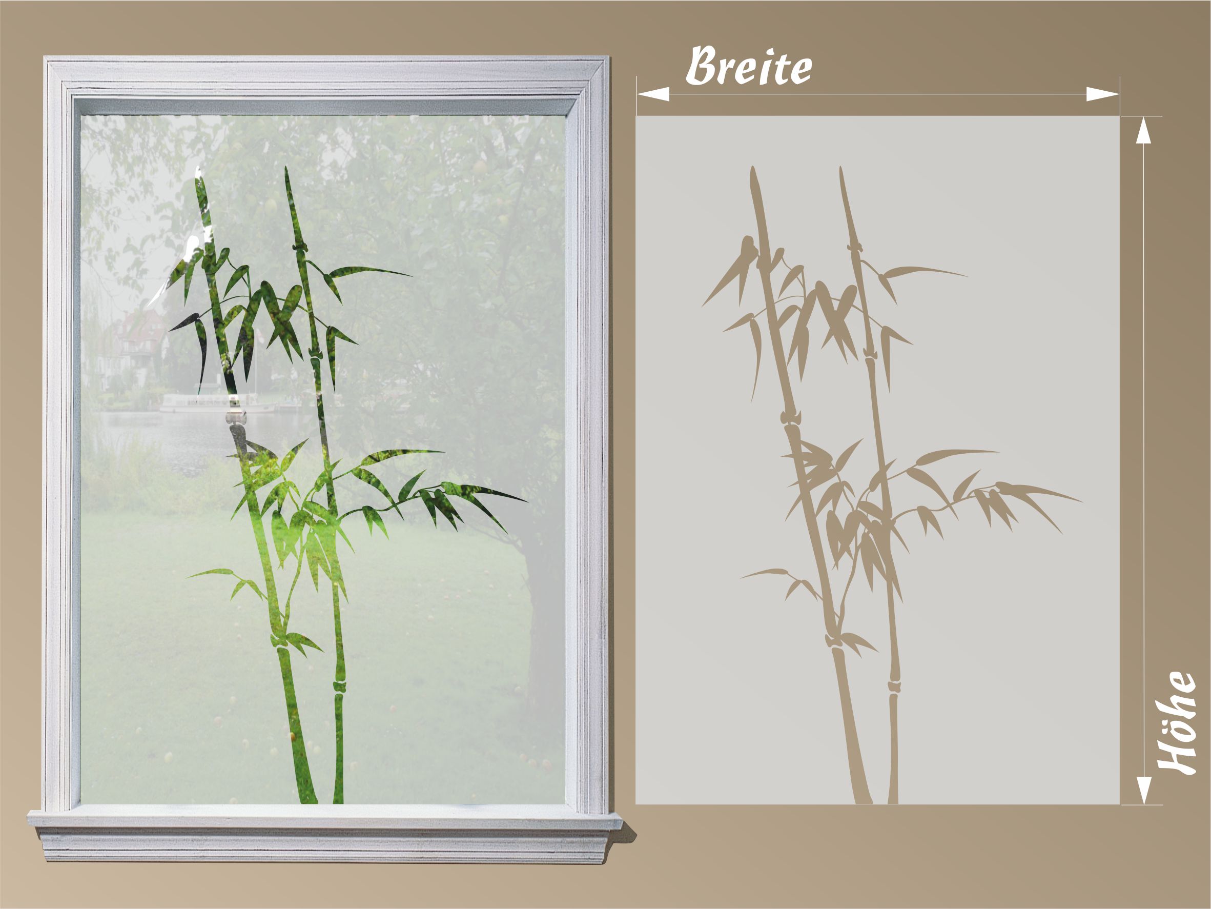 Fensterfolie Fensterfolie Bambus Sichtschutz Folie Fenster