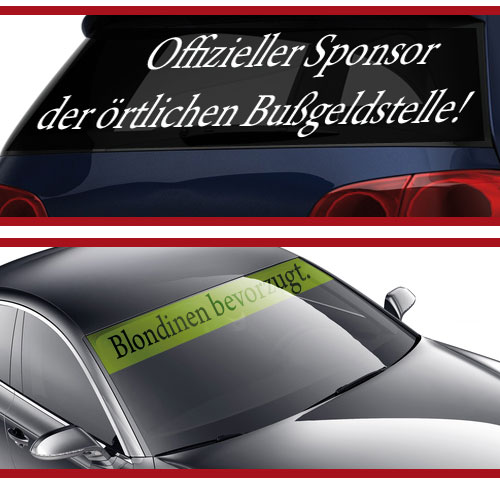 Exklusive Sprüche Autoaufkleber