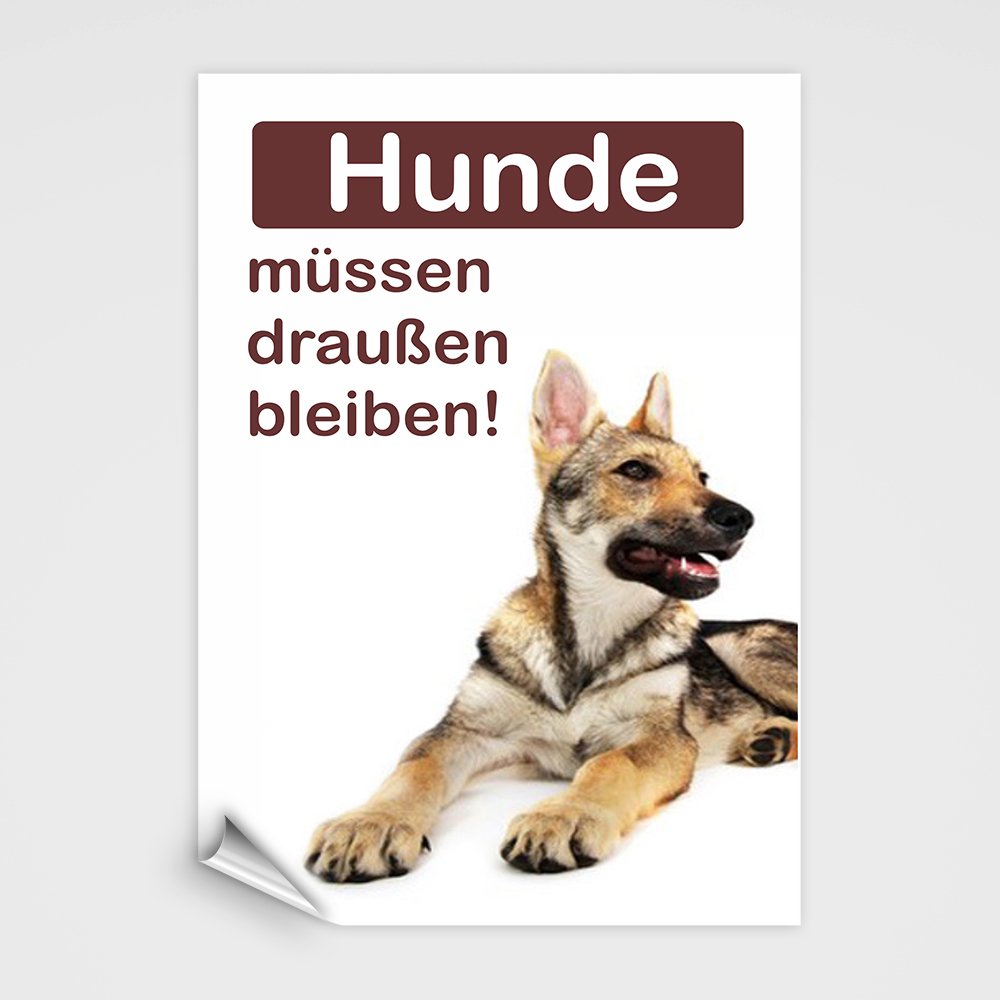 Hunde Mussen Draussen Bleiben Schild