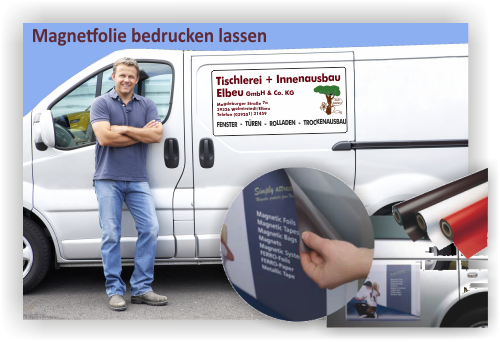 2x 40x40cm Magnetschild Magnettafel für Auto KFZ mit Ihrer Werbung bedruckt 