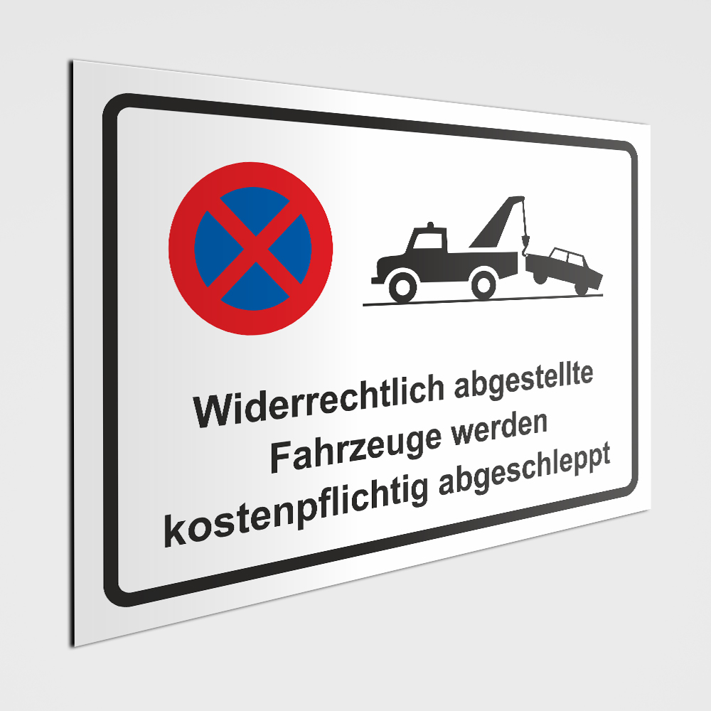 Verboten! Widerrechtlich geparkte Fahrzeuge werden