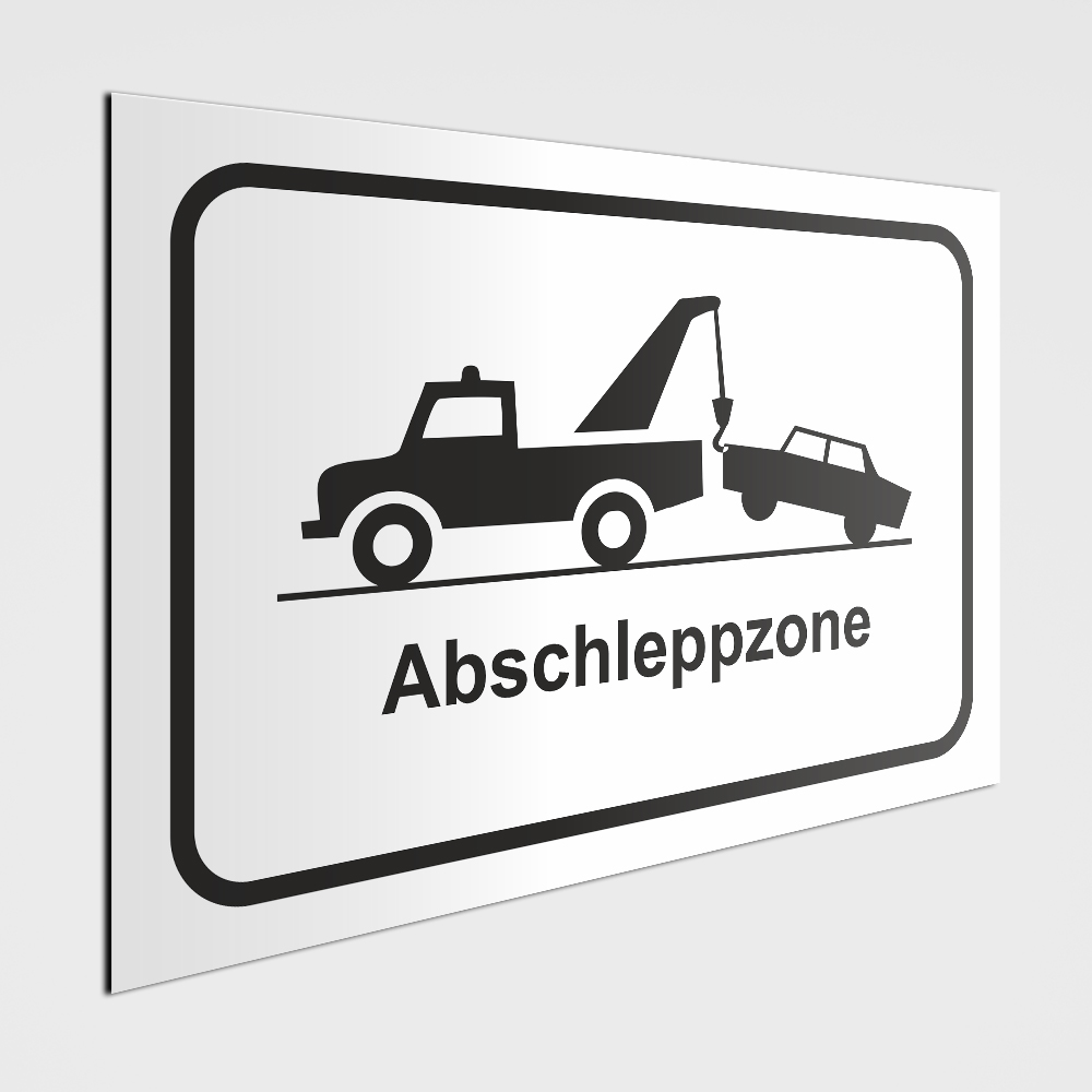 Verboten! Abschleppzonen Schilder u. Abschleppzonen