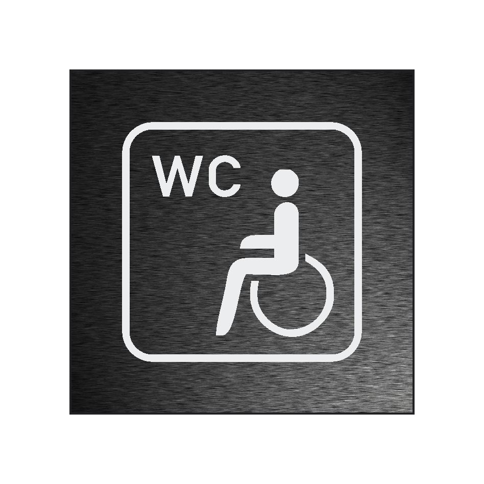 WC Hinweisschild, Behinderten-WC Schild-Aufkleber