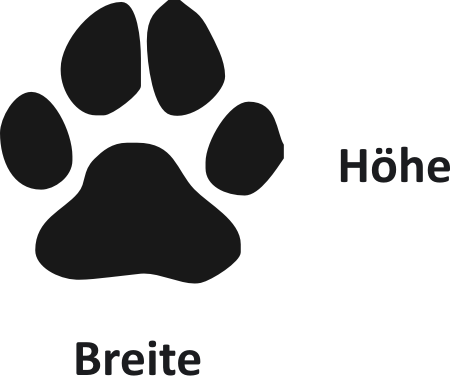 15x12cm Weiss Hundepfoten Motiv Autoaufkleber Hund 2 Pfoten Schwarz Rot