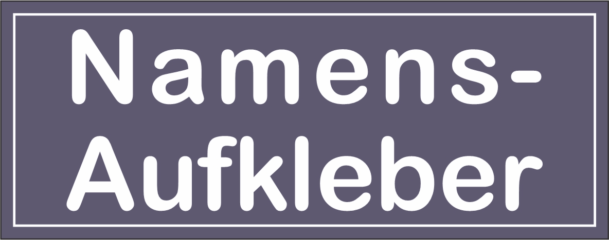 Namensaufkleber Sticker selber gestalten 4,8x1,6cm