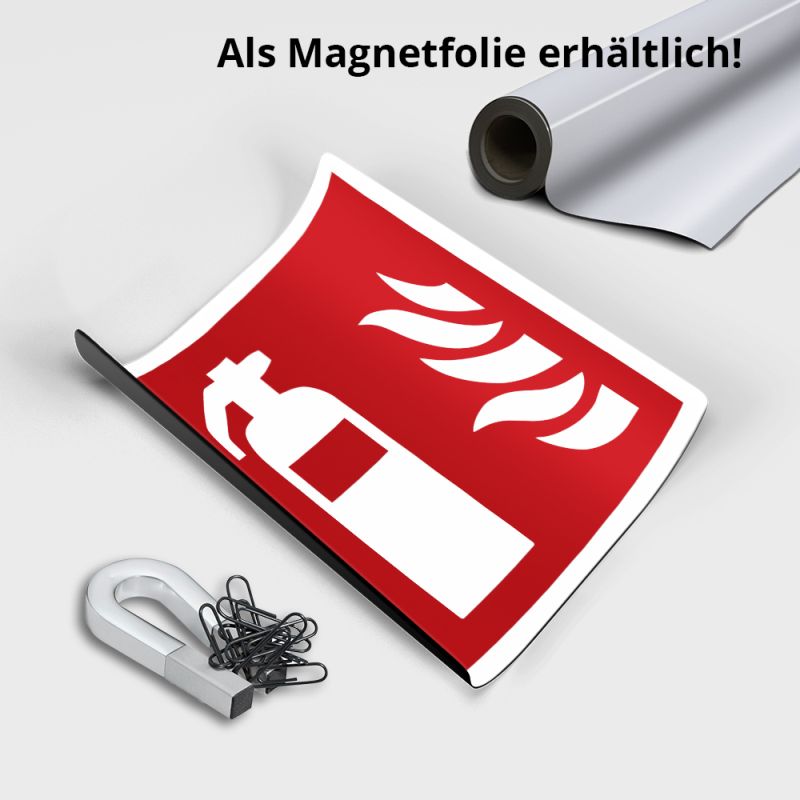 Feuerlöscher Schild Selbstklebend 15x15cm - 2er Pack Für Schnelle Montage Ohne Bohren