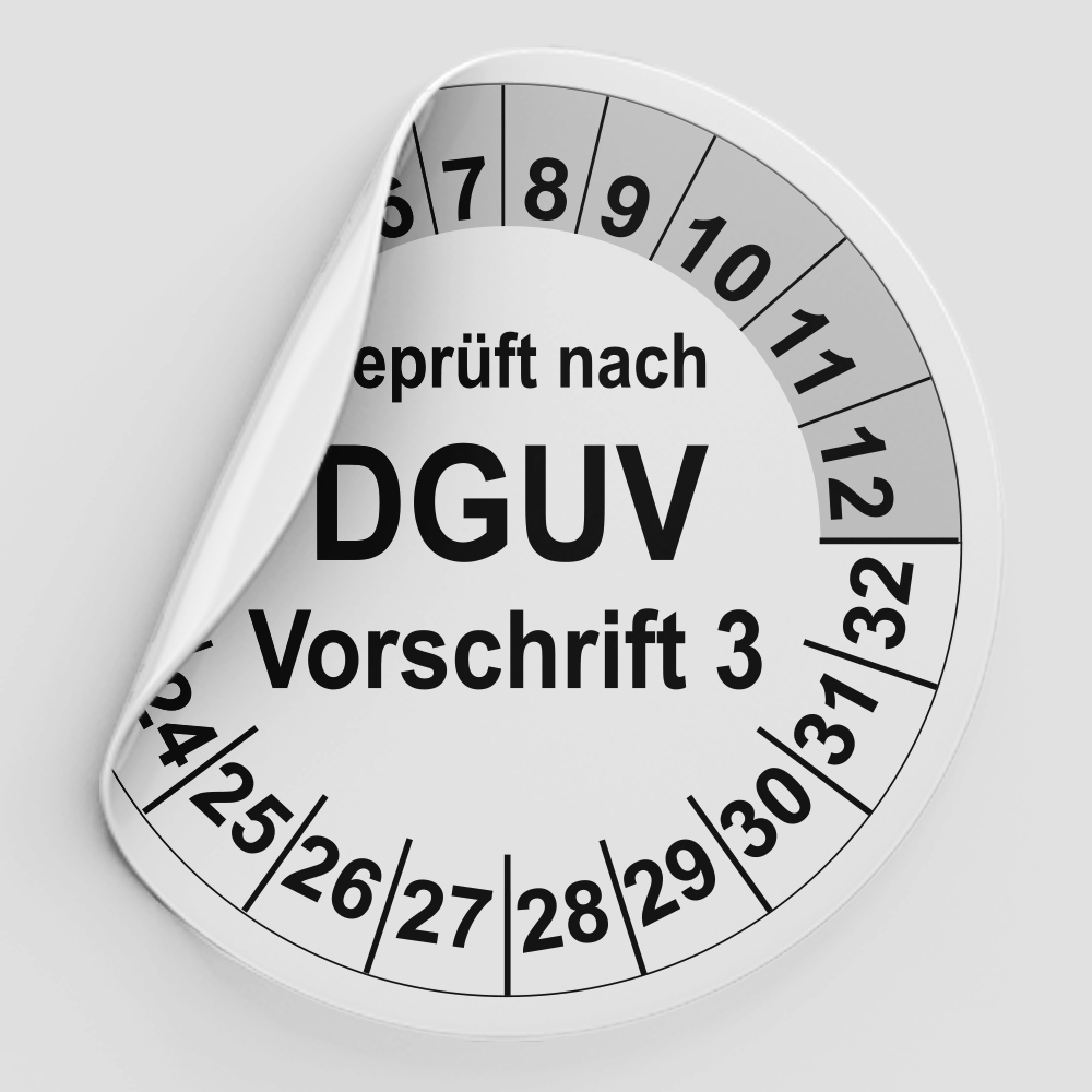 Prüfetikett Prüfsiegel Plakette DGUV V3 500 Stück in verschiedenen Farben und Größen 20 mm Ø, Blau Geprüft nach DGUV Vorschrift 3 Prüfplakette 