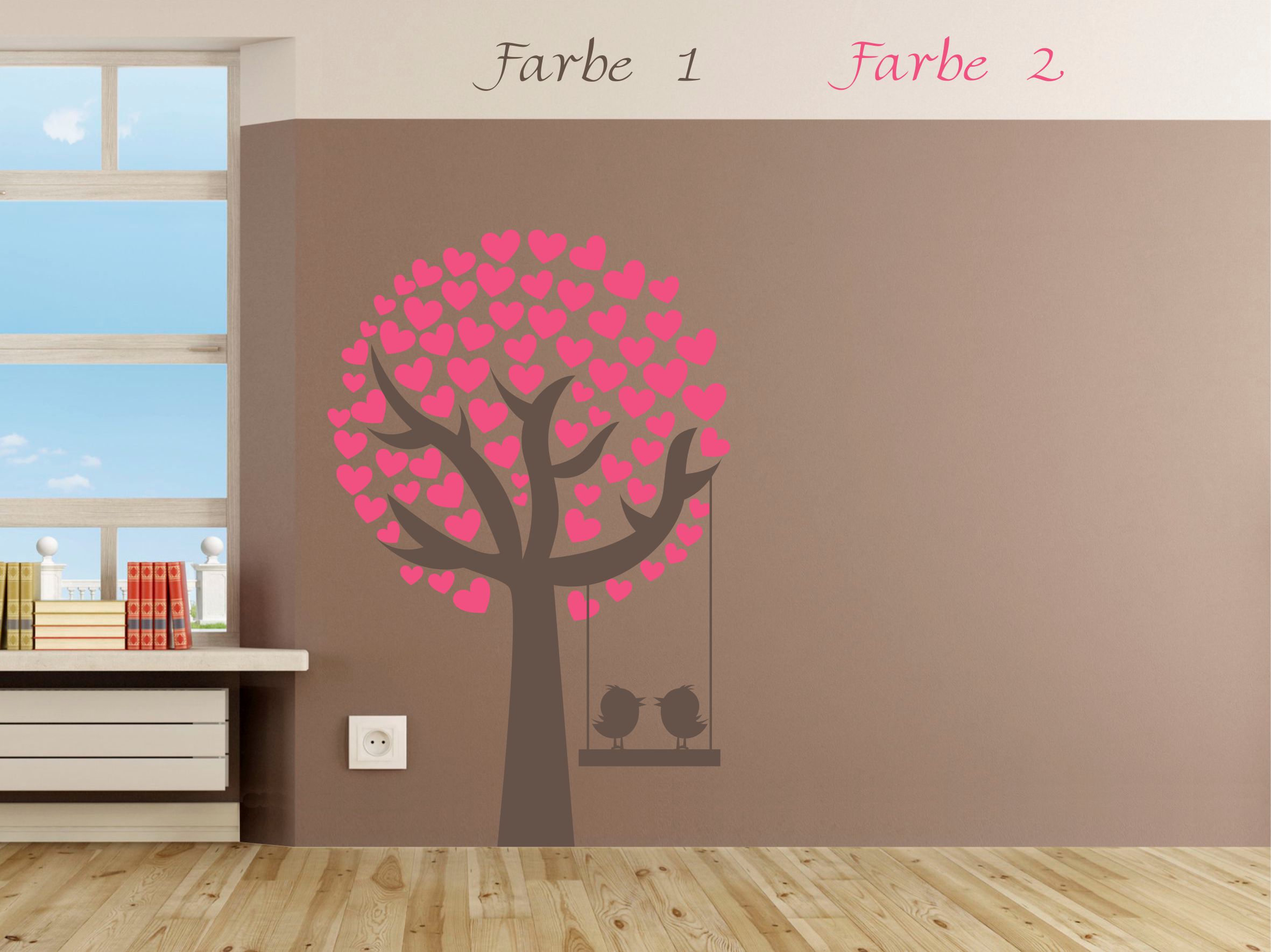 Wandtattoo Kinderzimmer, zweifarbig Wandtattoo Kinderzimmer, zweifarbig