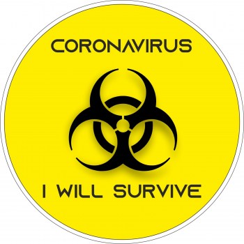Aufkleber Coronavirus