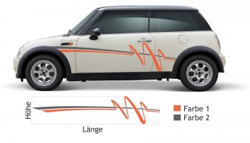 Folientuning Autodekor Fahrzeugtribal Streifen