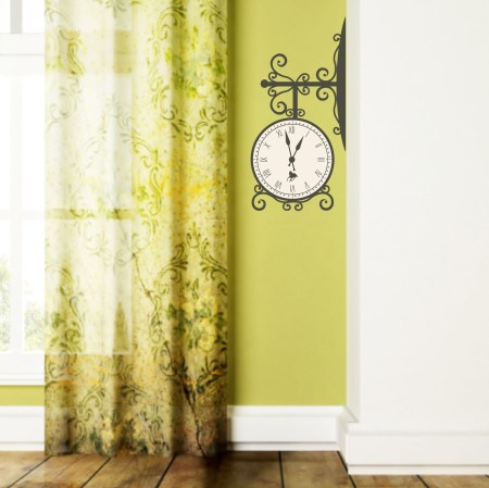 Schöner Wohnen - Wandaufkleber Wandtattoos - Küche Bad Wohnzimmer Schlafzimmer - Wandtattoo Uhr 