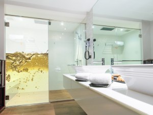 Duschkabinen Aufkleber / Duschkabinen Dekore - Sichtschutz für Ihre Dusche