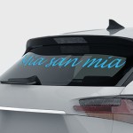 Aufkleber und Dekore - Autoaufkleber - Coole Heckscheibenaufkleber - Heckscheibensticker Autoaufkleber -  Mia san Mia Schriftzug