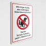 Hundewarnschilder Achtung, Vorsicht Hund - Hundekot Schild - Sei kein Schwein - DIN A5 - mit Selbstklebepunkten geliefert