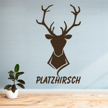 Wanddekor Platzhirsch