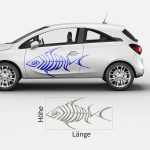 Aufkleber und Dekore - Autoaufkleber - Autoaufkleber Tuning - Carstylingaufkleber Fishbone aus Klebefolie zum selber bekleben