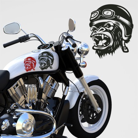 Aufkleber und Dekore - Autoaufkleber - Coole Heckscheibenaufkleber - Motorrad Stickersets - Motorraddekore - Motorradaufkleber Carsticker Monkey