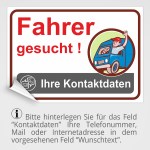 weitere Druckartikel - Aufkleber Fahrer gesucht 