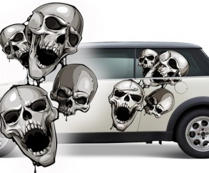 Aufkleber und Dekore - Autoaufkleber - Carstyling Autoaufkleber - Totenschädel Aufkleber fürs Auto