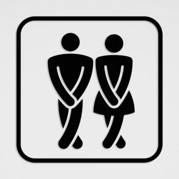 WC Hinweisaufkleber 2 Damen Herren WC Aufkleber im Plott