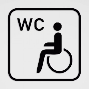 WC Hinweisaufkleber, Behinderten-WC Aufkleber im Plott