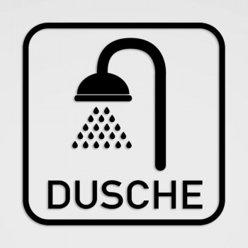 DUSCHE Hinweisschild, Dusche Piktogramm im Plot